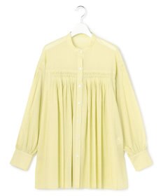 23区 L 【SLOW/一部店舗限定】コットンボイル ギャザー ブラウス