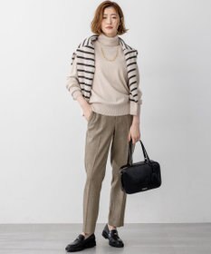 23区 L 【洗える/セットアップ対応】ウールライクカルゼ テーパード パンツ