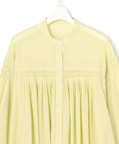 23区 L 【SLOW/一部店舗限定】コットンボイル ギャザー ブラウス