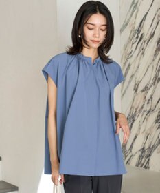 UNFILO FINE MOVE ギャザーブラウス