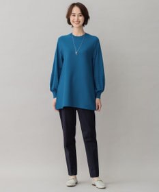 自由区 【洗える】レーヨンポリエステルスムース チュニック丈ニット