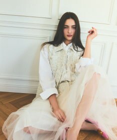 GRACE CONTINENTAL ツイードコンビチュールスカート