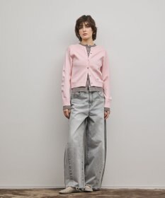 GRACE CONTINENTAL レイヤード風ニットカーディガン