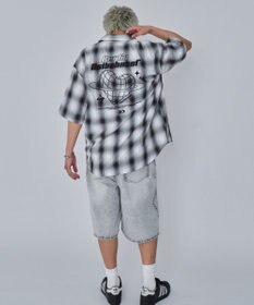 WEGO 【ユニセックス着用ITEM】グラフィックオンブレチェックシャツ（SS）