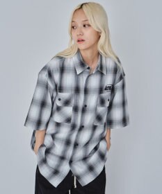 WEGO 【ユニセックス着用ITEM】グラフィックオンブレチェックシャツ（SS）