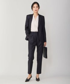 ICB 【人気のため新柄追加・洗える】Back Satin Amunzen キーネック長袖ブラウス