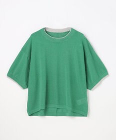 ANY L バイカラーニットT