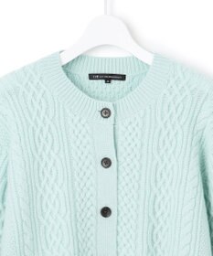 23区 S 【洗える】カシミヤブレンド ケーブルニットカーディガン