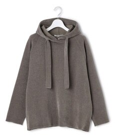 23区 【SLOW/一部店舗限定】ベロア風ニット パーカー