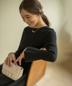 組曲 【WEB限定】リブニットコンビワンピース