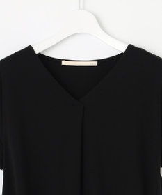 自由区 【XSサイズ~/洗える】ドレーピーポンチフレンチスリーブ カットソー