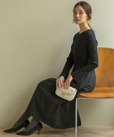 組曲 【WEB限定】リブニットコンビワンピース