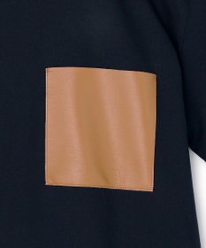 BEIGE， TORENIA / レザーポケットコットンクルーネックTシャツ