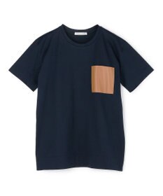 BEIGE， TORENIA / レザーポケットコットンクルーネックTシャツ