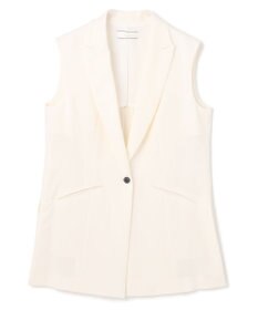 BEIGE， 【洗える】CAROLE / リネンライクノースリーブジレジャケット