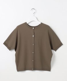 自由区 【前後着用可能】クレープストレッチドルマンスリーブ ニット