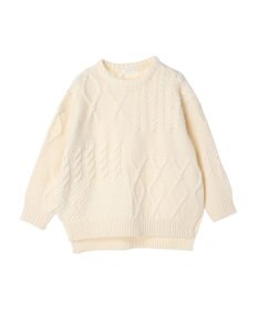 AMERICAN HOLIC パッチワークケーブルニットプルオーバー