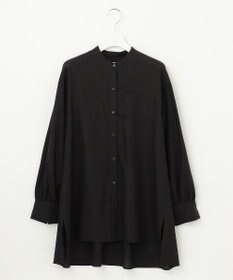 UNFILO 【GISELe 6月号掲載/洗える】リネンレーヨンバンドカラーシャツ