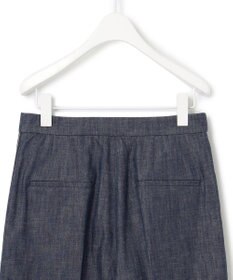 ICB 【洗える】 コットンリアクティブデニム ワイドストレートパンツ