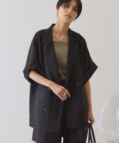 AMERICAN HOLIC 【先行予約】【イージーケア】リネンライク半袖ジャケット
