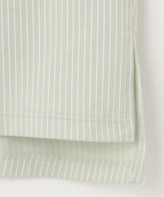 J.PRESS LADIES L ピンストライプジャージー ボリュームスリーブ カットソー