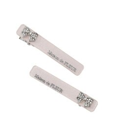 Maison de FLEUR 【2個セット】ビジューリボンアクリルクリップセット
