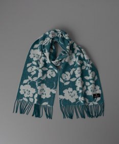 AURORA LANVIN COLLECTION ランバン コレクション ローズ柄 ジャカードマフラー