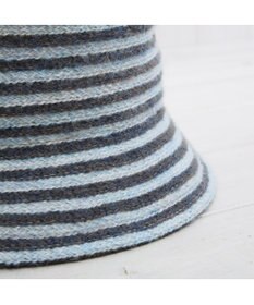 石田製帽 モヘヤ混ボーダー　バケット