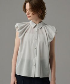 uncrave 【新色追加・洗濯機洗い可】シアー タックスリーブブラウス（uncrave STANDARD）