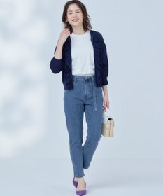 組曲 【WEB限定】  シアーニットフリルパーカー