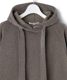 23区 【SLOW/一部店舗限定】ベロア風ニット パーカー