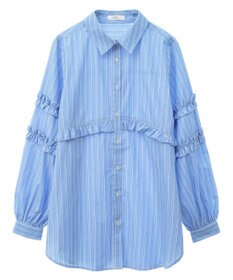 earth music&ecology レギュラーカラーフリルシャツ