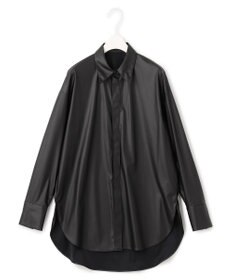 ICB 【洗える】 ライトフェイクレザー シャツ