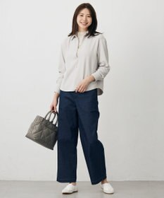 J.PRESS LADIES L 【WEB限定カラーあり】ハイパワーデニムツイル ワイドパンツ
