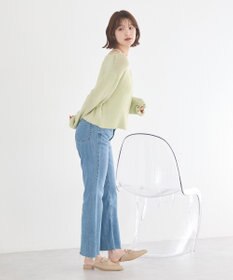 earth music&ecology 【予約】リブクロップドカーディガン