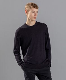 JOSEPH HOMME リネンナイロンプレーン　クルーネックニット