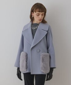 GRACE CONTINENTAL ファーポケットピーコート