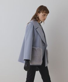 GRACE CONTINENTAL ファーポケットピーコート