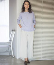 J.PRESS LADIES L 【洗える・吸水速乾・接触冷感】リネンツイル パンツ