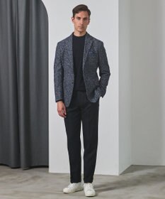 GOTAIRIKU 25年新作【洗える/チクチクしにくい/ピリングしにくい】イタリア糸 ハイゲージ カバーネックニット_WOOL100％