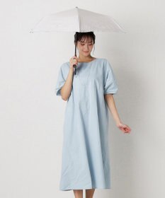 MOONBAT 【一級遮光/晴雨兼用】LANVIN en Bleu (ランバン オン ブルー)  折りたたみ日傘 ラメ刺繍 ピコレース