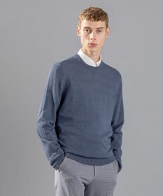 JOSEPH HOMME リネンナイロンプレーン　クルーネックニット