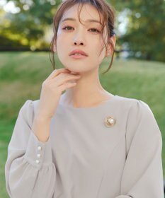 Tiaclasse 【ダブルクロス】パフスリーブペプラムチュニックブラウス