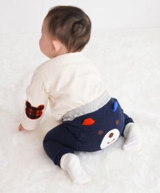 MIKI HOUSE HOT BISCUITS 【70-100cm】 顔ドン のびのび ベビースパッツ