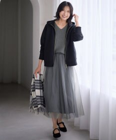 ANY 【ウエストゴム】シャイニーチュールスカート