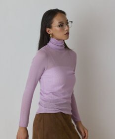 GRACE CONTINENTAL シアーリブニットトップ