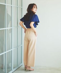 Feroux 【洗える】ハイウエストマリン パンツ