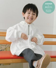 #Newans 【KIDS】【ANSWER for 男の子ママ】オフボディハーフジップフーディー