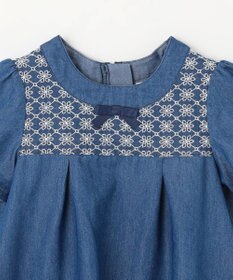 組曲 KIDS 【110-140㎝】レースコンビデニム ワンピース