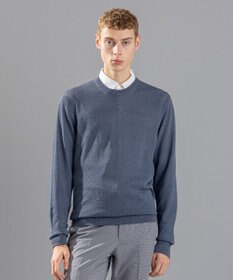 JOSEPH HOMME リネンナイロンプレーン　クルーネックニット